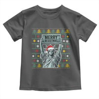Funny Liberty Statue Ugly Sweater Gift Toddler T Shirt Merry Resistmas - Wonder Print Shop