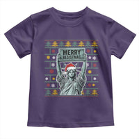 Funny Liberty Statue Ugly Sweater Gift Toddler T Shirt Merry Resistmas - Wonder Print Shop