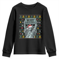 Funny Liberty Statue Ugly Sweater Gift Youth Sweatshirt Merry Resistmas - Wonder Print Shop