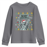 Funny Liberty Statue Ugly Sweater Gift Youth Sweatshirt Merry Resistmas - Wonder Print Shop