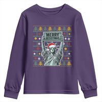 Funny Liberty Statue Ugly Sweater Gift Youth Sweatshirt Merry Resistmas - Wonder Print Shop