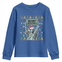Funny Liberty Statue Ugly Sweater Gift Youth Sweatshirt Merry Resistmas - Wonder Print Shop