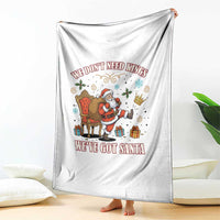 No Kings Only Santa Throw Blanket Funny Christmas Parody Gift - Wonder Print Shop