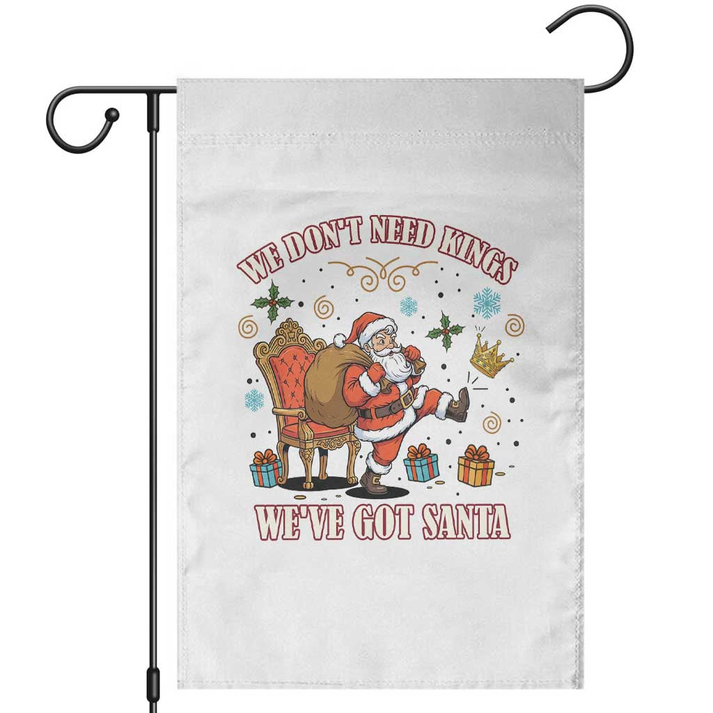 No Kings Only Santa Garden Flag Funny Christmas Parody Gift - Wonder Print Shop
