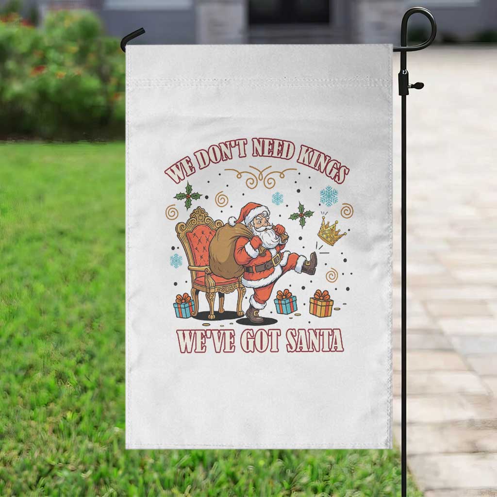No Kings Only Santa Garden Flag Funny Christmas Parody Gift - Wonder Print Shop
