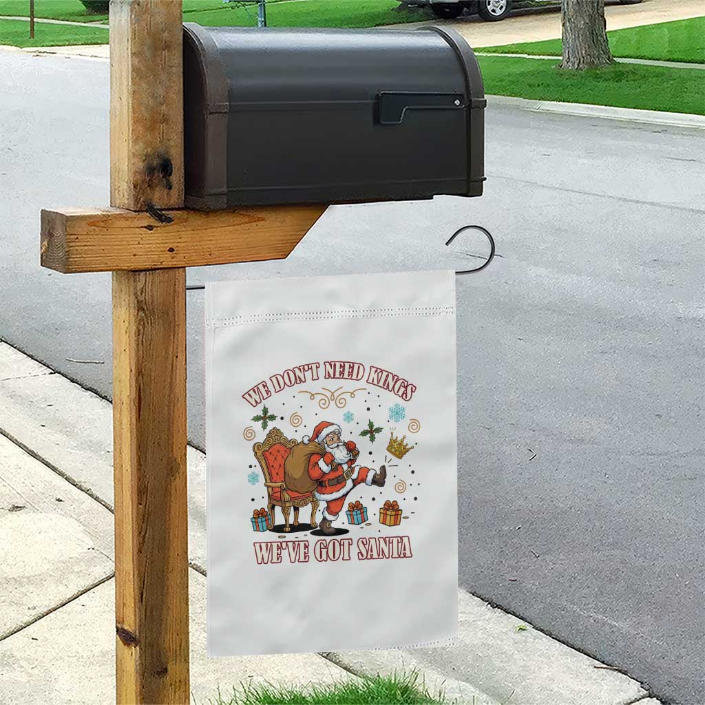 No Kings Only Santa Garden Flag Funny Christmas Parody Gift - Wonder Print Shop