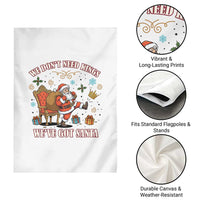 No Kings Only Santa Garden Flag Funny Christmas Parody Gift - Wonder Print Shop