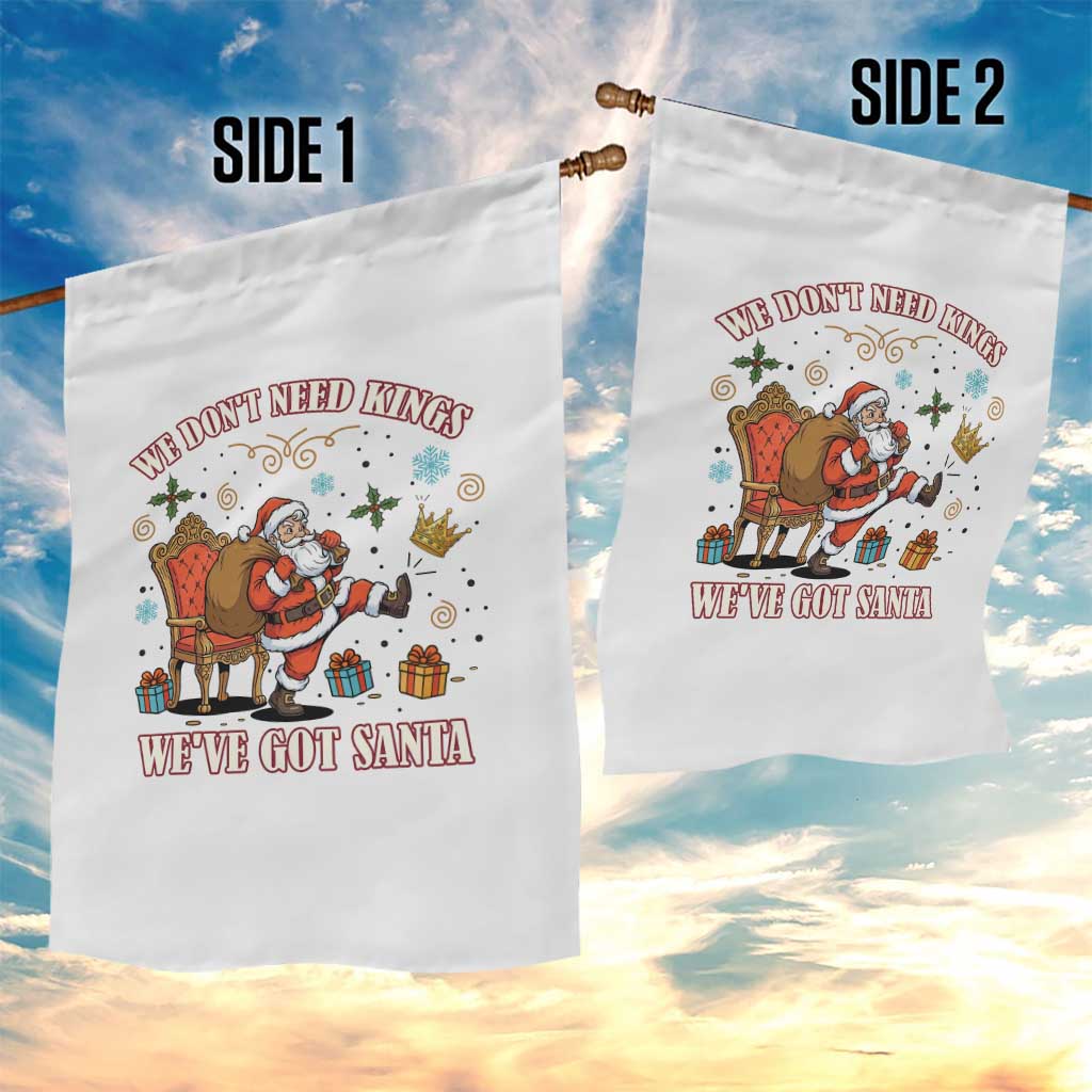 No Kings Only Santa Garden Flag Funny Christmas Parody Gift - Wonder Print Shop