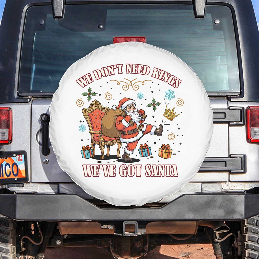 No Kings Only Santa Spare Tire Cover Funny Christmas Parody Gift - Wonder Print Shop