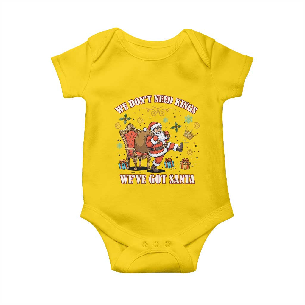 No Kings Only Santa Baby Onesie Funny Christmas Parody Gift - Wonder Print Shop