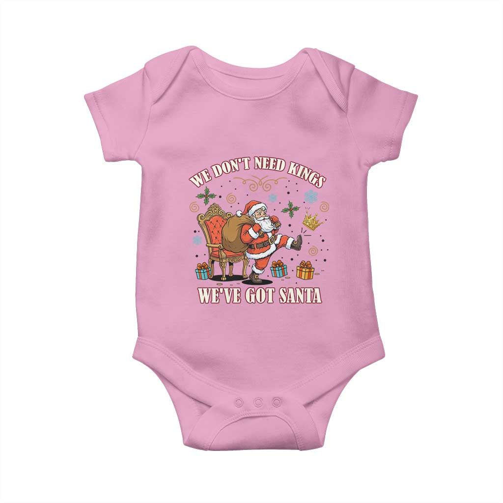 No Kings Only Santa Baby Onesie Funny Christmas Parody Gift - Wonder Print Shop