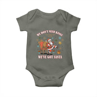 No Kings Only Santa Baby Onesie Funny Christmas Parody Gift - Wonder Print Shop