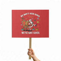 No Kings Only Santa Protest Sign Funny Christmas Parody Gift - Wonder Print Shop