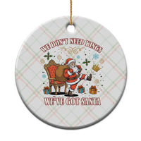No Kings Only Santa Ceramic Ornament Funny Xmas Parody Gift - Wonder Print Shop