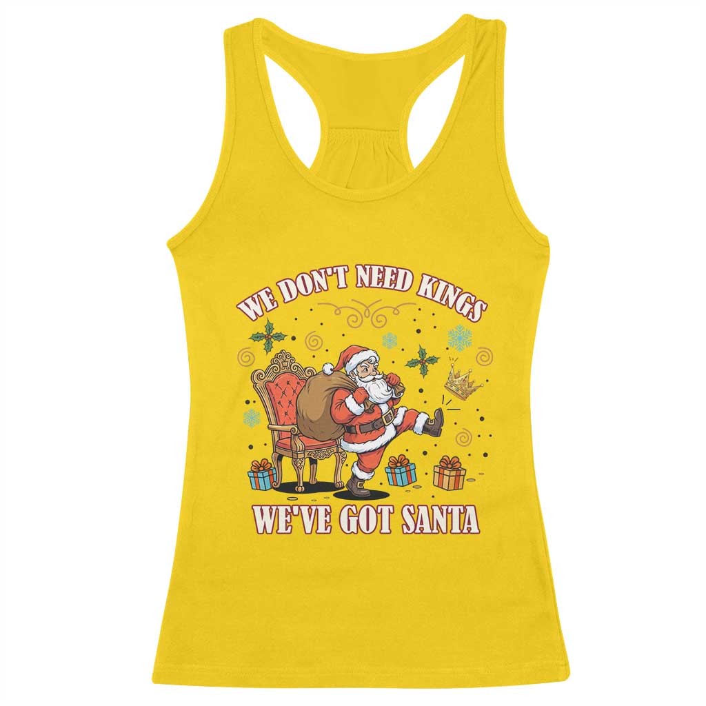 No Kings Only Santa Racerback Tank Top Funny Christmas Parody Gift - Wonder Print Shop