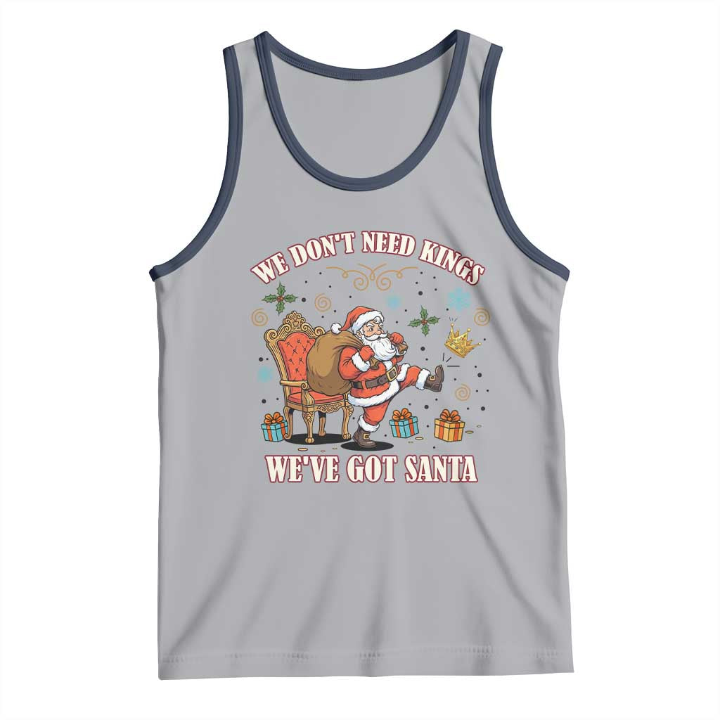 No Kings Only Santa Tank Top Funny Christmas Parody Gift - Wonder Print Shop