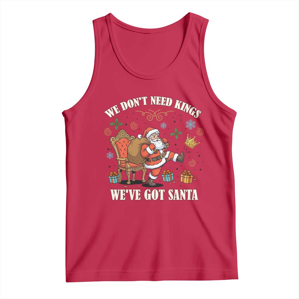 No Kings Only Santa Tank Top Funny Christmas Parody Gift - Wonder Print Shop