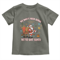 No Kings Only Santa Toddler T Shirt Funny Christmas Parody Gift - Wonder Print Shop