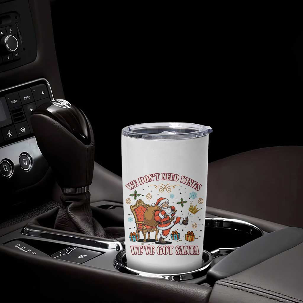 No Kings Only Santa Tumbler Cup Funny Christmas Parody Gift - Wonder Print Shop