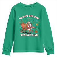 No Kings Only Santa Youth Sweatshirt Funny Christmas Parody Gift - Wonder Print Shop