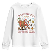 No Kings Only Santa Youth Sweatshirt Funny Christmas Parody Gift - Wonder Print Shop