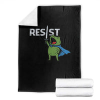 Resist Frog Warrior Throw Blanket Funny Rebel Meme Gift - Wonder Print Shop