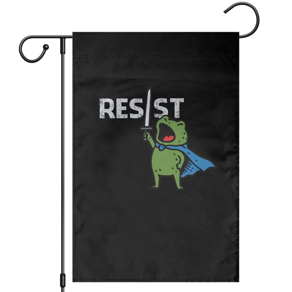 Resist Frog Warrior Garden Flag Funny Rebel Meme Gift - Wonder Print Shop