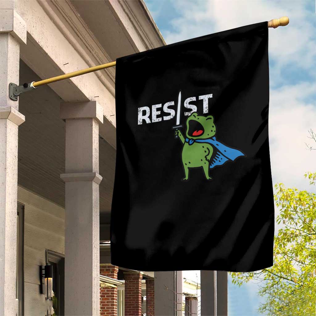 Resist Frog Warrior Garden Flag Funny Rebel Meme Gift - Wonder Print Shop