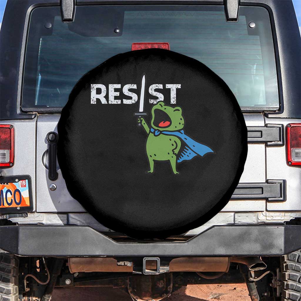 Resist Frog Warrior Spare Tire Cover Funny Rebel Meme Gift - Wonder Print Shop