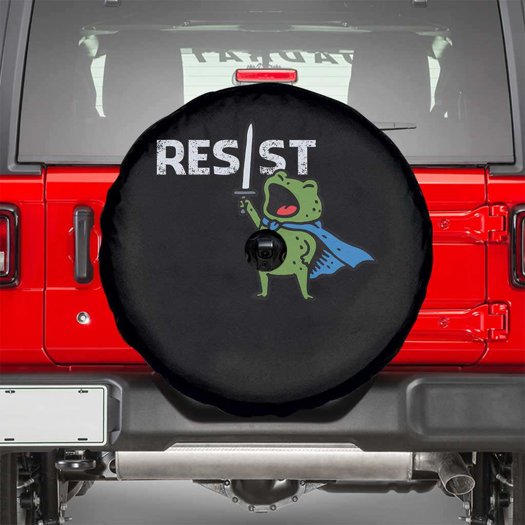 Resist Frog Warrior Spare Tire Cover Funny Rebel Meme Gift - Wonder Print Shop