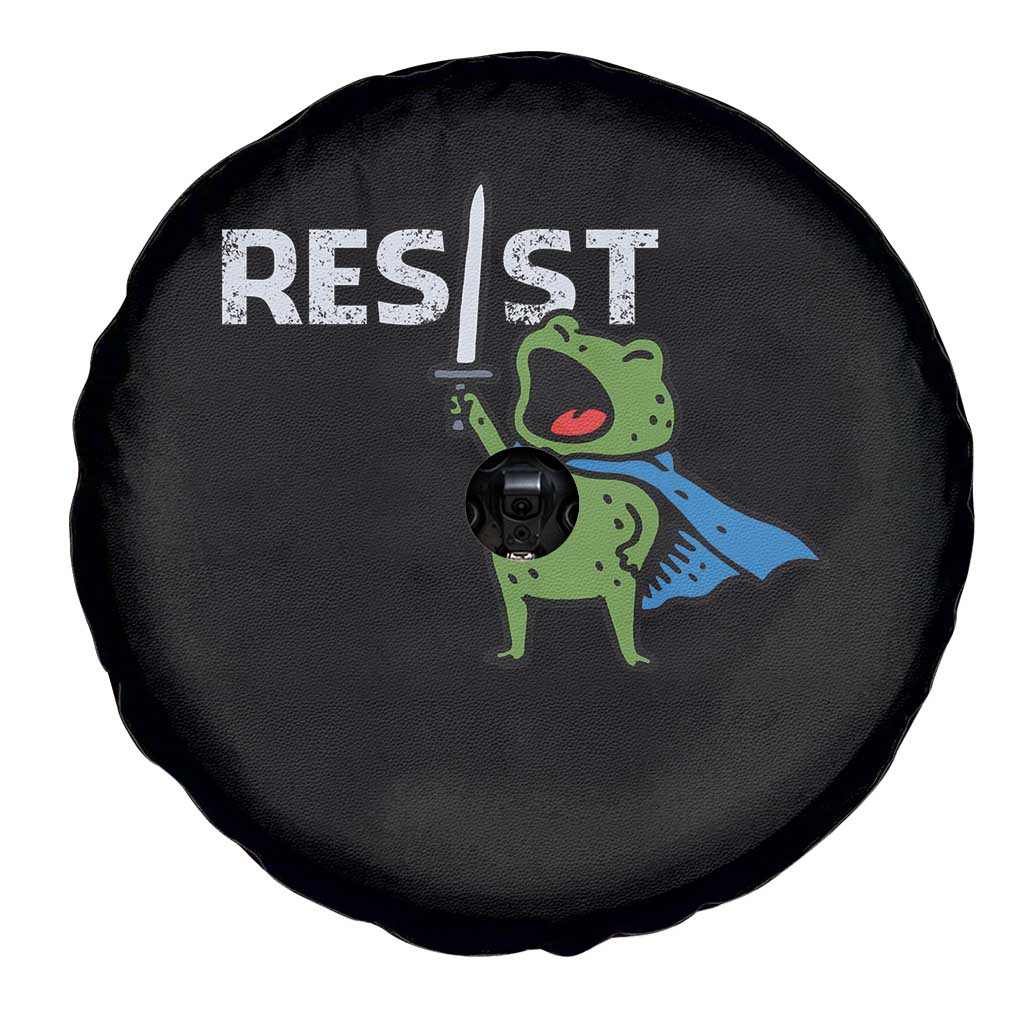 Resist Frog Warrior Spare Tire Cover Funny Rebel Meme Gift - Wonder Print Shop
