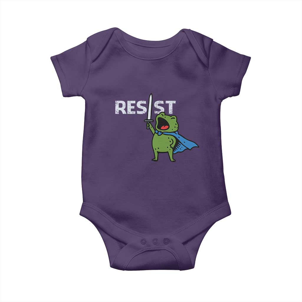 Resist Frog Warrior Baby Onesie Funny Rebel Meme Gift - Wonder Print Shop