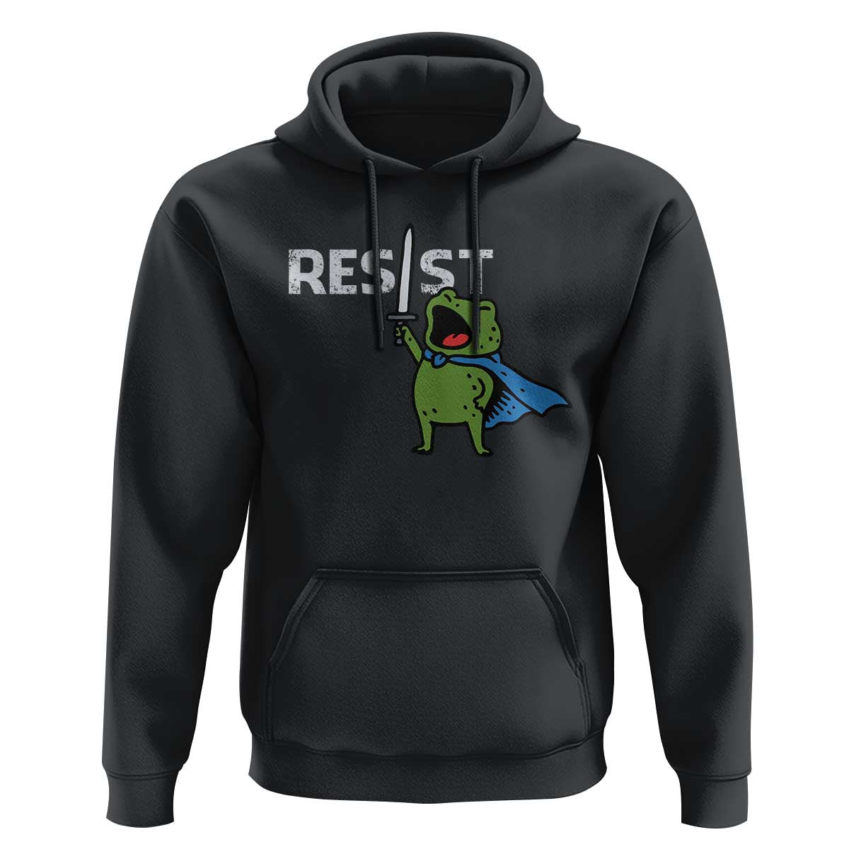 Resist Frog Warrior Hoodie Funny Rebel Meme Gift - Wonder Print Shop