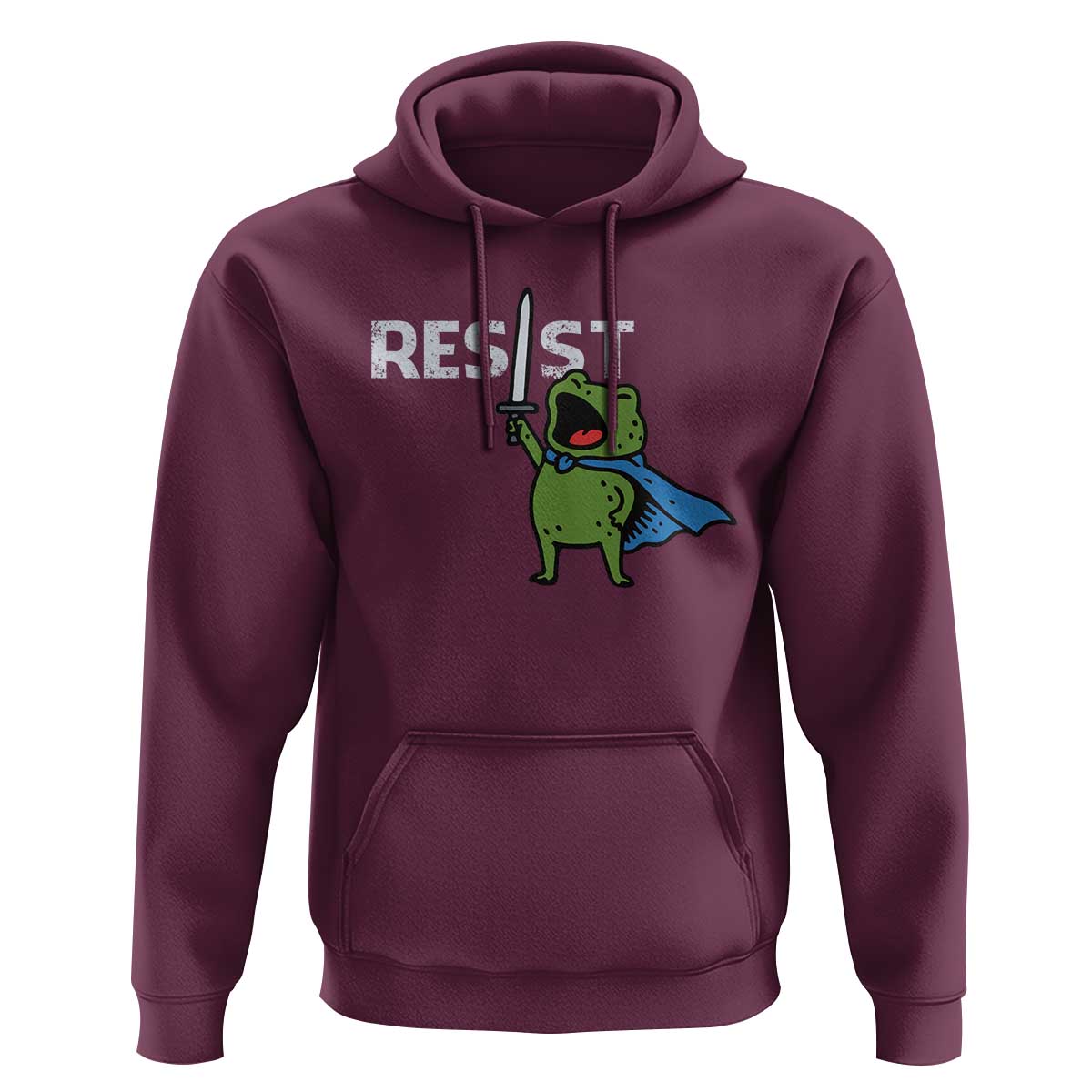 Resist Frog Warrior Hoodie Funny Rebel Meme Gift - Wonder Print Shop