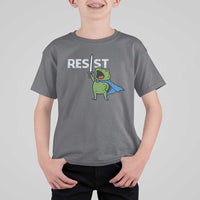 Resist Frog Warrior T Shirt For Kid Funny Rebel Meme Gift - Wonder Print Shop