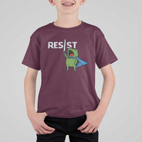 Resist Frog Warrior T Shirt For Kid Funny Rebel Meme Gift - Wonder Print Shop