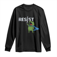 Resist Frog Warrior Long Sleeve Shirt Funny Rebel Meme Gift - Wonder Print Shop