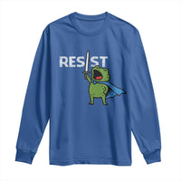 Resist Frog Warrior Long Sleeve Shirt Funny Rebel Meme Gift - Wonder Print Shop