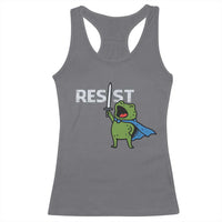 Resist Frog Warrior Racerback Tank Top Funny Rebel Meme Gift - Wonder Print Shop
