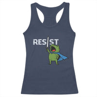 Resist Frog Warrior Racerback Tank Top Funny Rebel Meme Gift - Wonder Print Shop