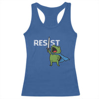 Resist Frog Warrior Racerback Tank Top Funny Rebel Meme Gift - Wonder Print Shop