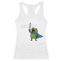 Resist Frog Warrior Racerback Tank Top Funny Rebel Meme Gift - Wonder Print Shop