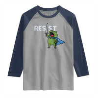 Resist Frog Warrior Raglan Shirt Funny Rebel Meme Gift - Wonder Print Shop