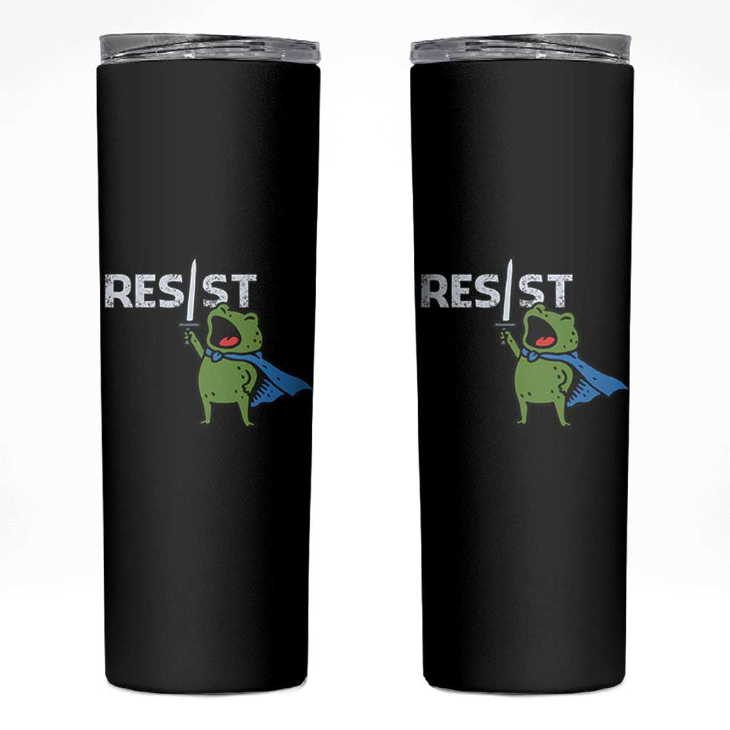 Resist Frog Warrior Skinny Tumbler Funny Rebel Meme Gift - Wonder Print Shop