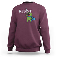 Resist Frog Warrior Sweatshirt Funny Rebel Meme Gift - Wonder Print Shop