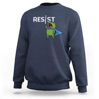 Resist Frog Warrior Sweatshirt Funny Rebel Meme Gift - Wonder Print Shop