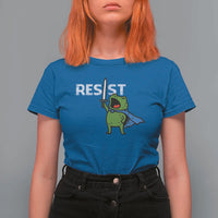 Resist Frog Warrior T Shirt For Women Funny Rebel Meme Gift - Wonder Print Shop