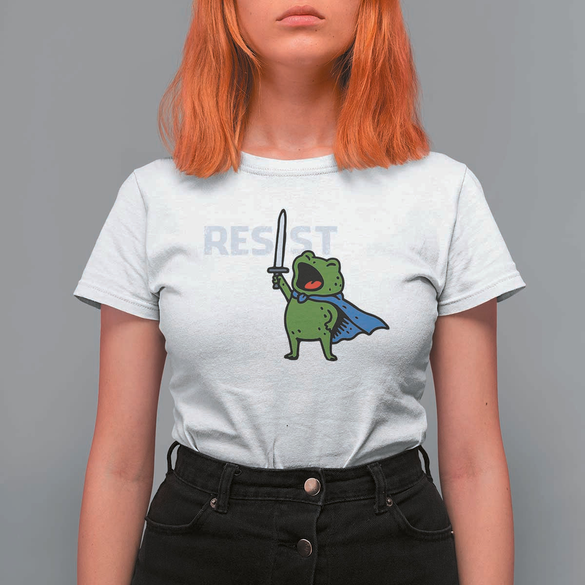 Resist Frog Warrior T Shirt For Women Funny Rebel Meme Gift - Wonder Print Shop