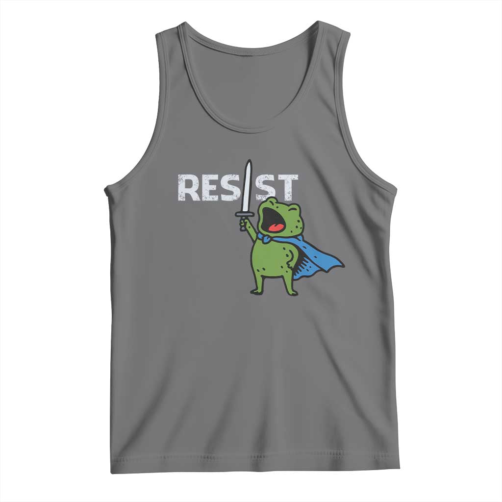 Resist Frog Warrior Tank Top Funny Rebel Meme Gift - Wonder Print Shop