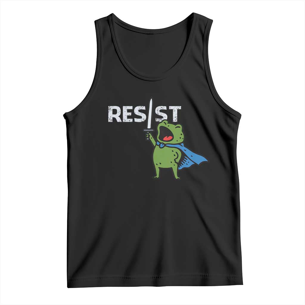 Resist Frog Warrior Tank Top Funny Rebel Meme Gift - Wonder Print Shop